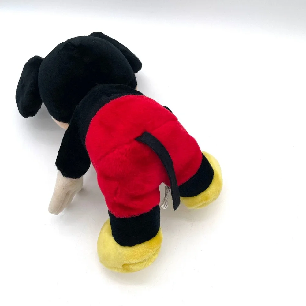 Disney Mickey Mouse Plush Toy Unisex OS Black Red Vintage Classic Disneyland